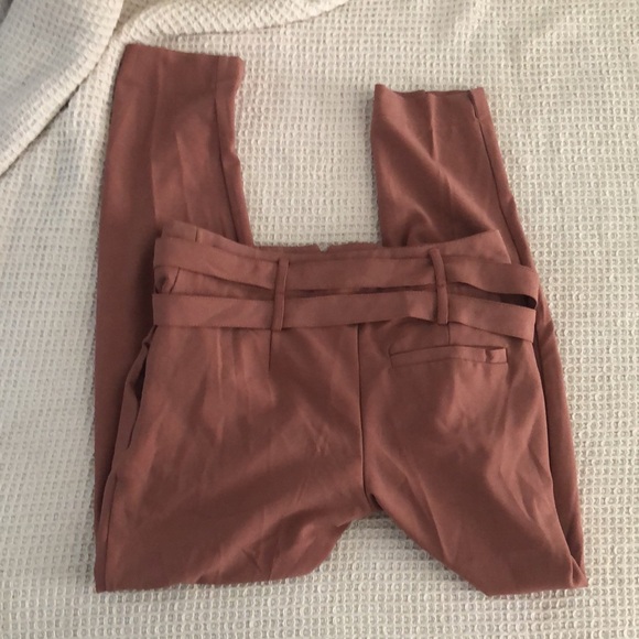 Pink Slack Cropped Pants - Picture 3 of 3